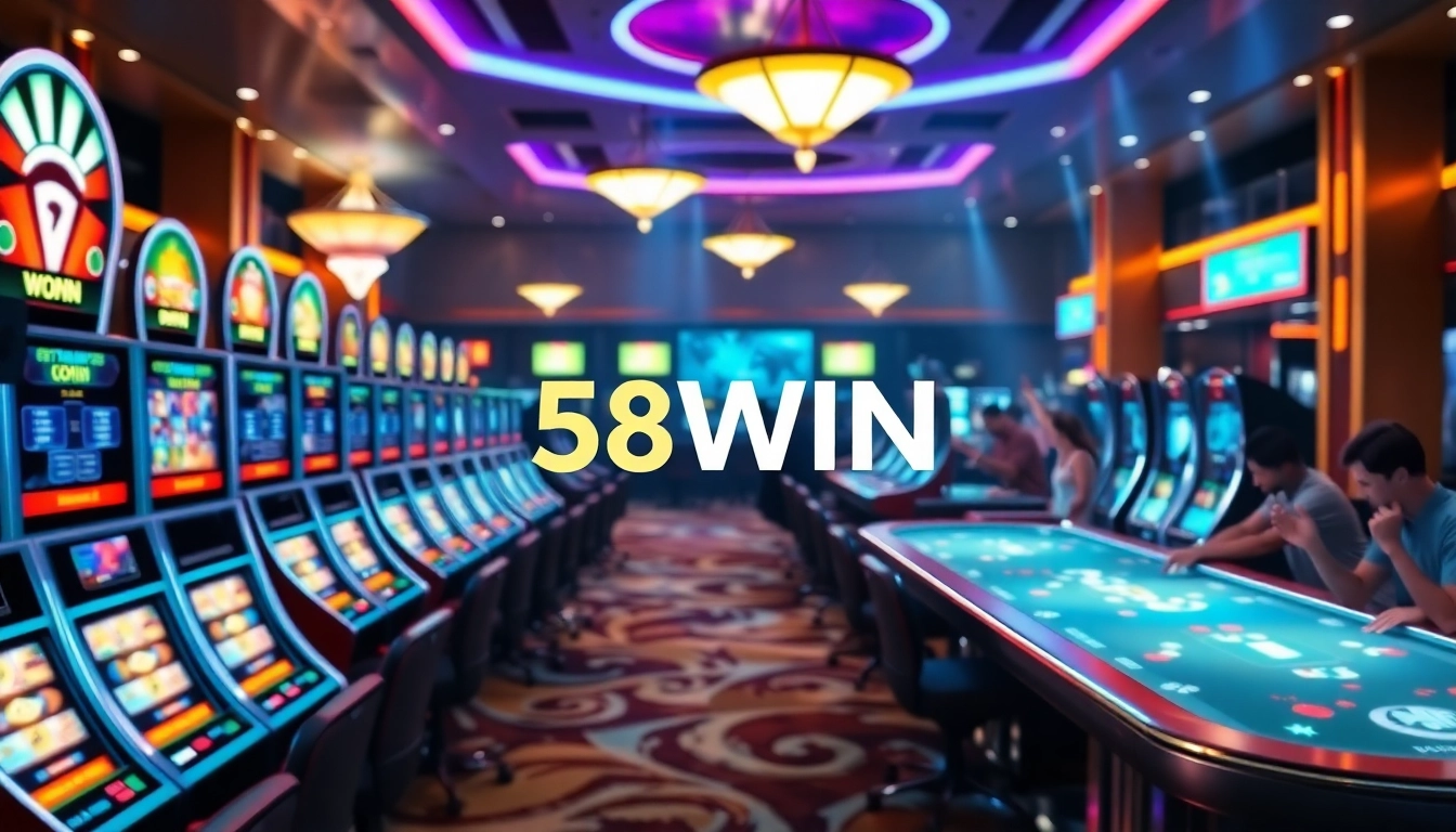 Experience thrilling games at 58WIN with vibrant casino visuals full of excitement and professional betting.