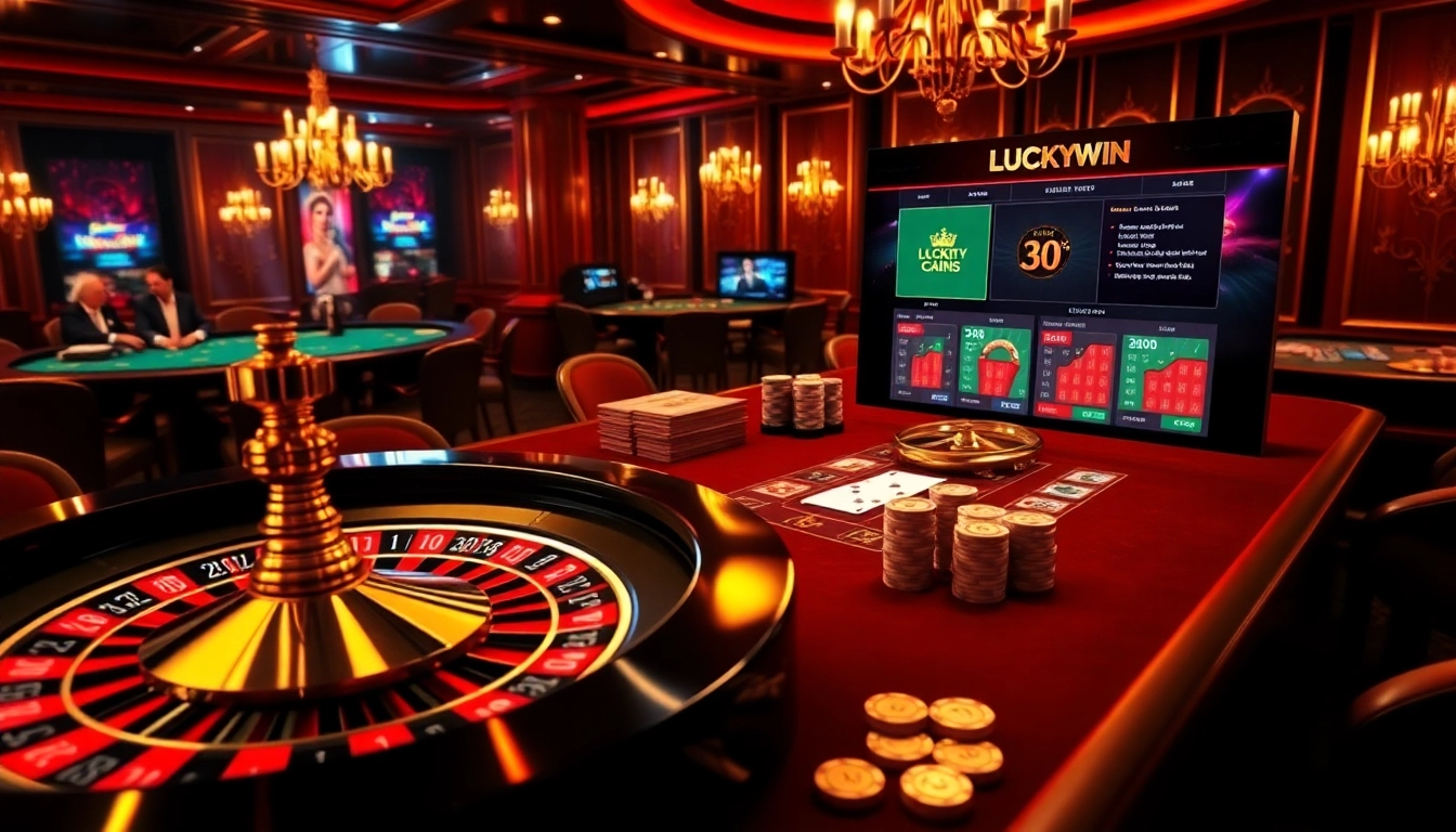 Experience the excitement of gambling at Luckywin with vibrant tables and thrilling games.
