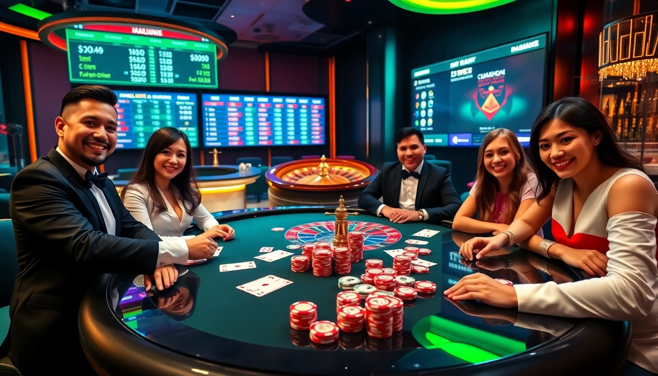Experience the thrill of https://88aa.law/ with vibrant gaming visuals at an elegant casino.