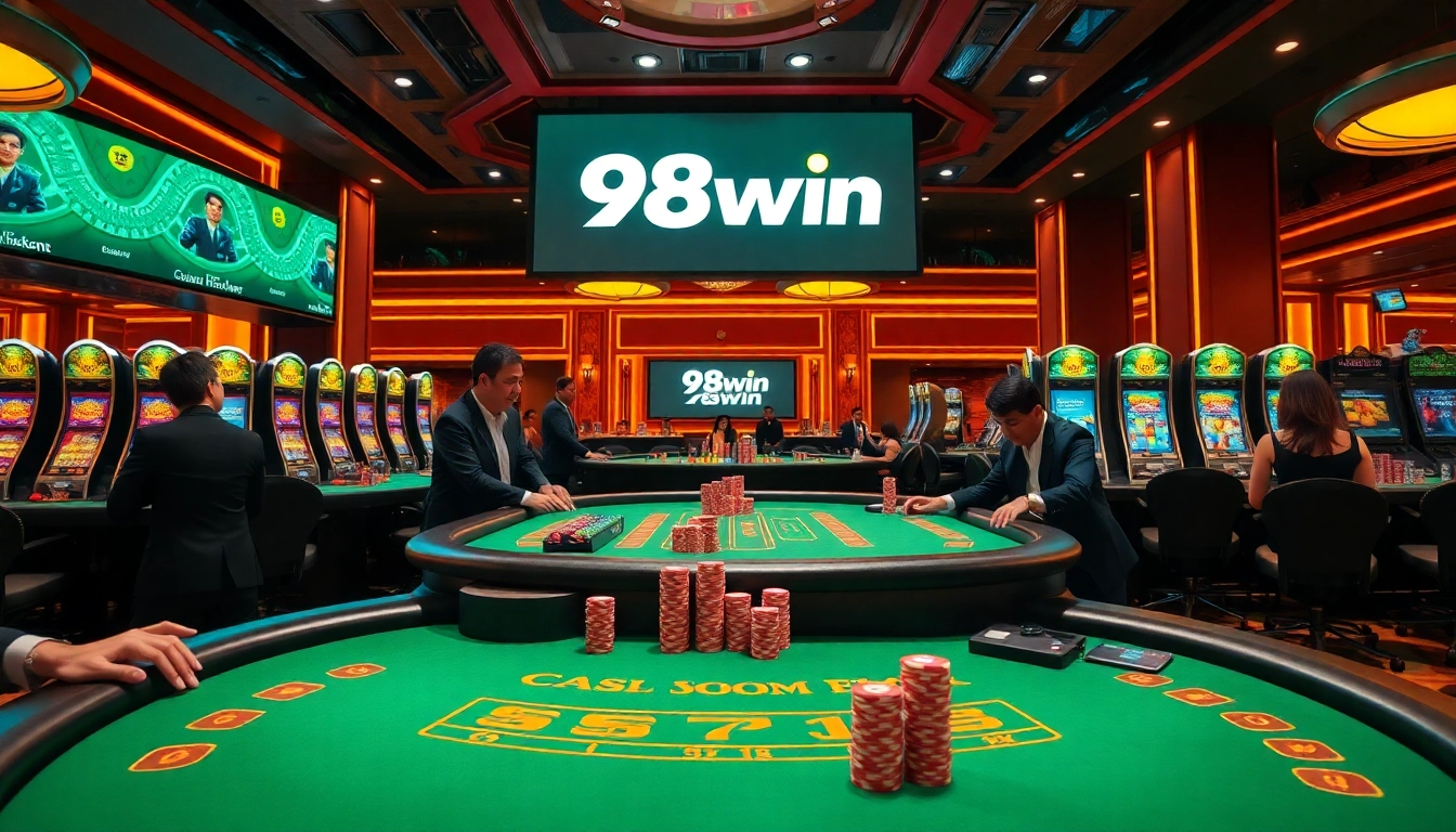 Experience the thrill of gambling at 98win's luxurious Blackjack and Poker games.
