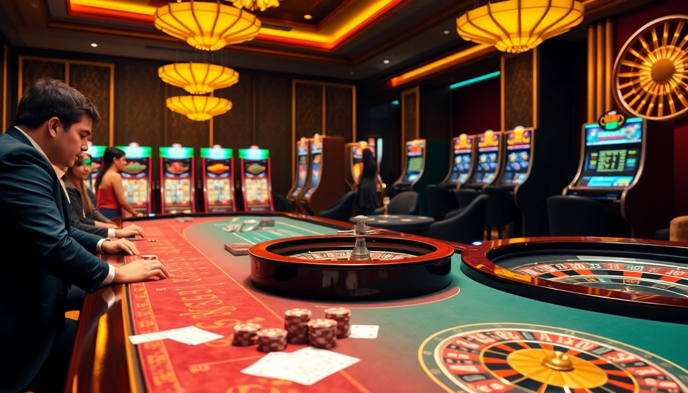 Experience the excitement of online gambling at https://au88.mex.com/ with vibrant casino tables and lively slot machines.