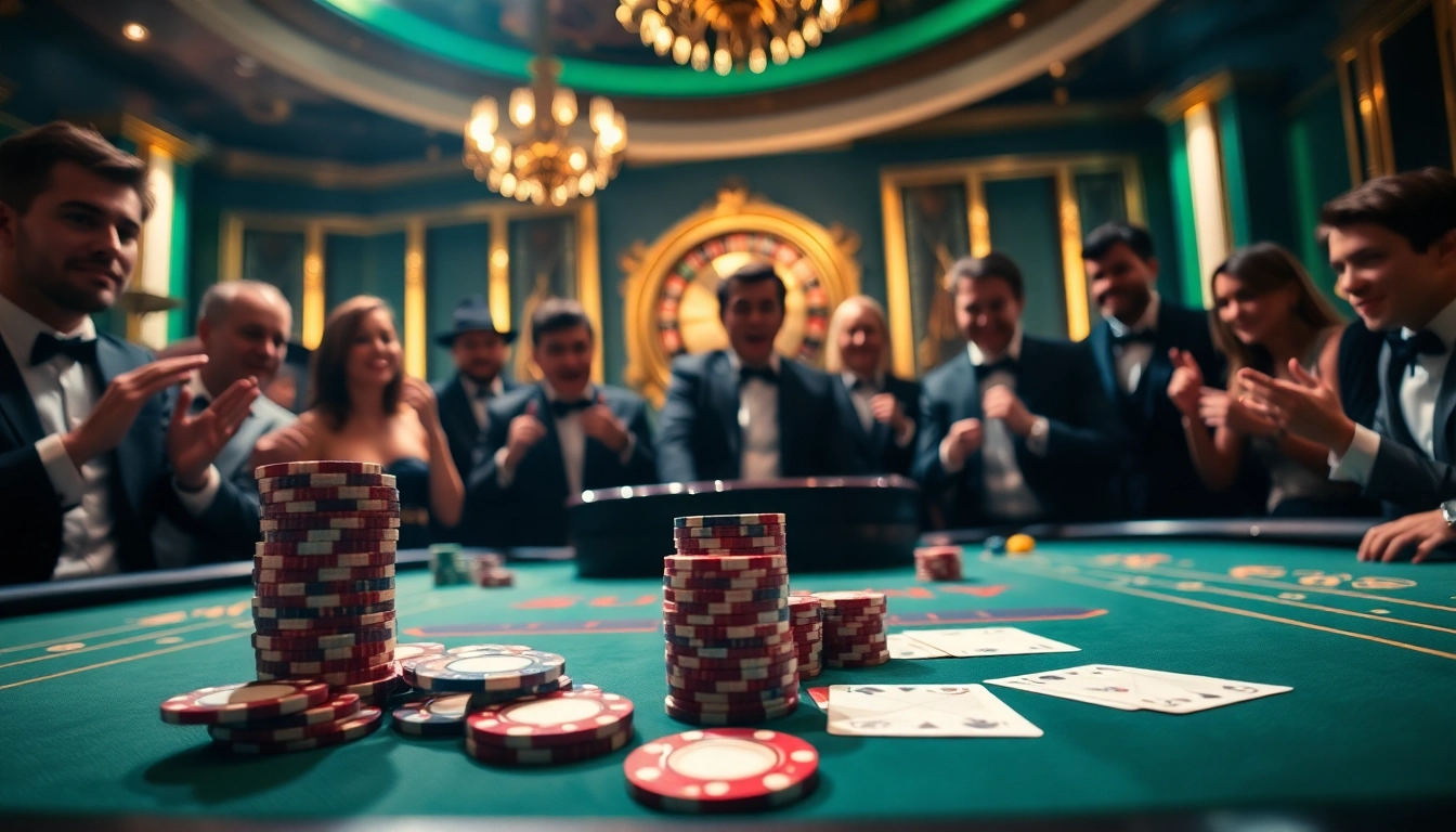 Sunwin poker players engaged in a thrilling game at a luxurious casino table.