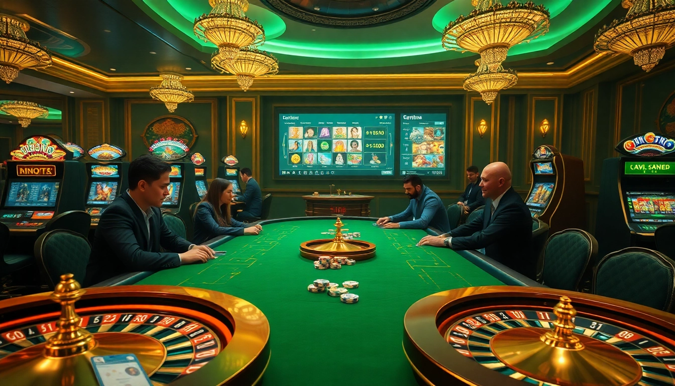 Experience the excitement of https://xx88.se.net/ with gamblers at a luxurious casino table, vibrant game elements, and dynamic atmosphere.