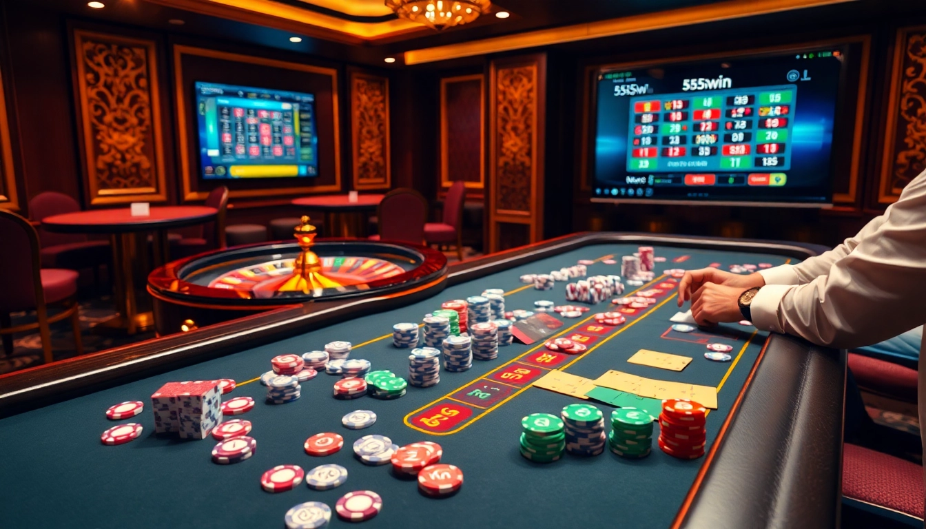 Experience the excitement of winning at 555win casino with vibrant tables and immersive games.