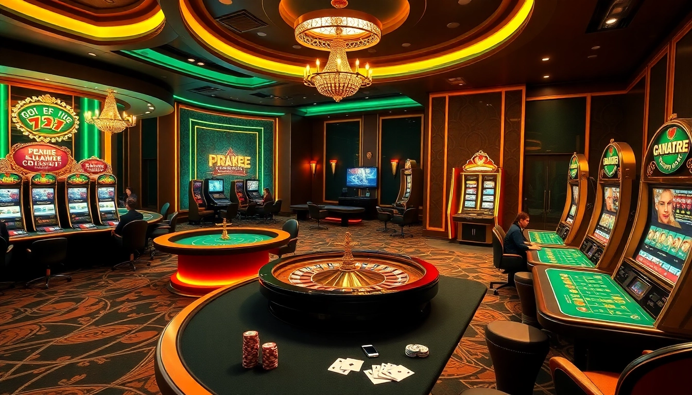 Exciting online gambling experience at MMOO featuring vibrant casino tables and mobile gaming.