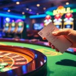 Players betting at a luxurious casino table inspired by https://s8hn.com/ with vibrant poker chips and ambiance.