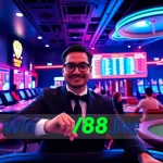 Exciting gaming atmosphere at winvn88.live with vibrant casino and sports betting elements.