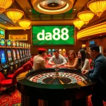 Engaged players enjoying a thrilling gambling experience at da88 casino with vibrant slot machines.