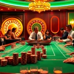 Experience luxury gaming with FEBET at an exhilarating casino table featuring poker chips and a spinning roulette wheel.
