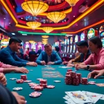 Players at a high-stakes poker table experience excitement at HAYWIN Casino.