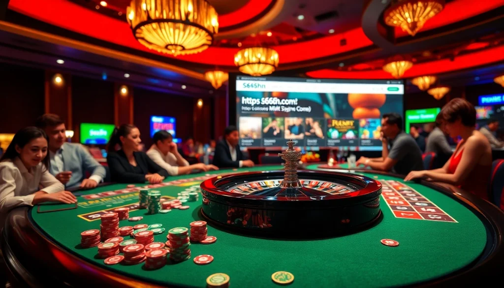 Experience the excitement of gambling at https://s666hn.com/ with a vibrant casino scene.