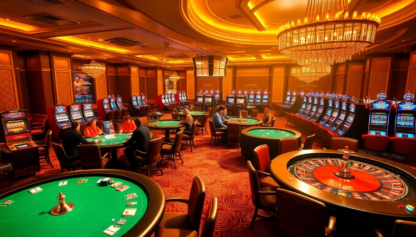 Experience high-stakes gaming at https://32win.style/ with luxurious casino tables and vibrant slot machines.