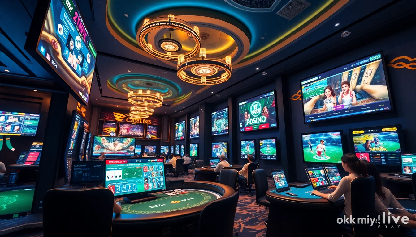 Experience the thrilling online gaming atmosphere at okvipwin.live with dynamic casino games and sports betting.