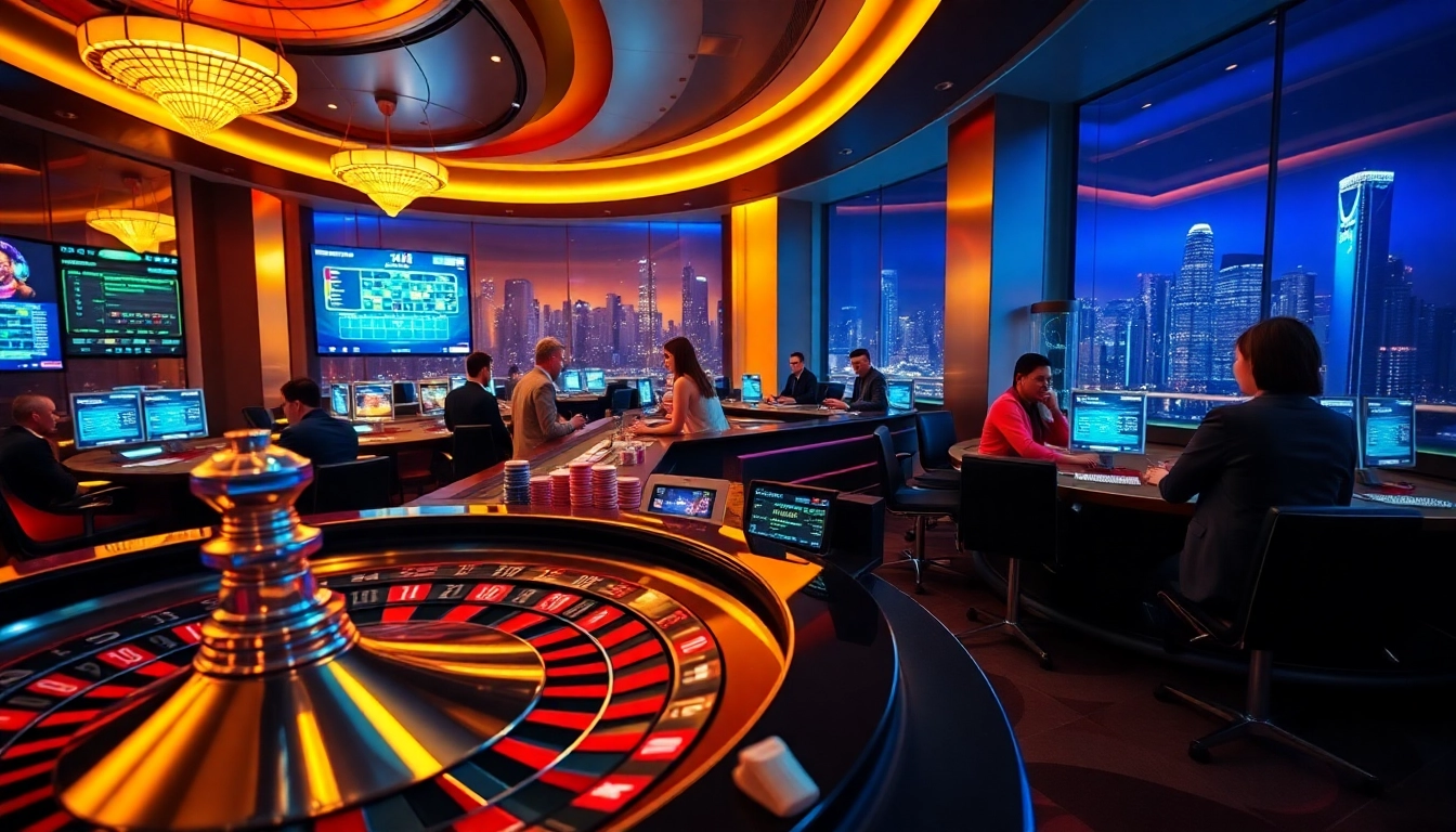 Experience the excitement of gaming at SV66 com with vibrant casino visuals including poker chips and roulette.