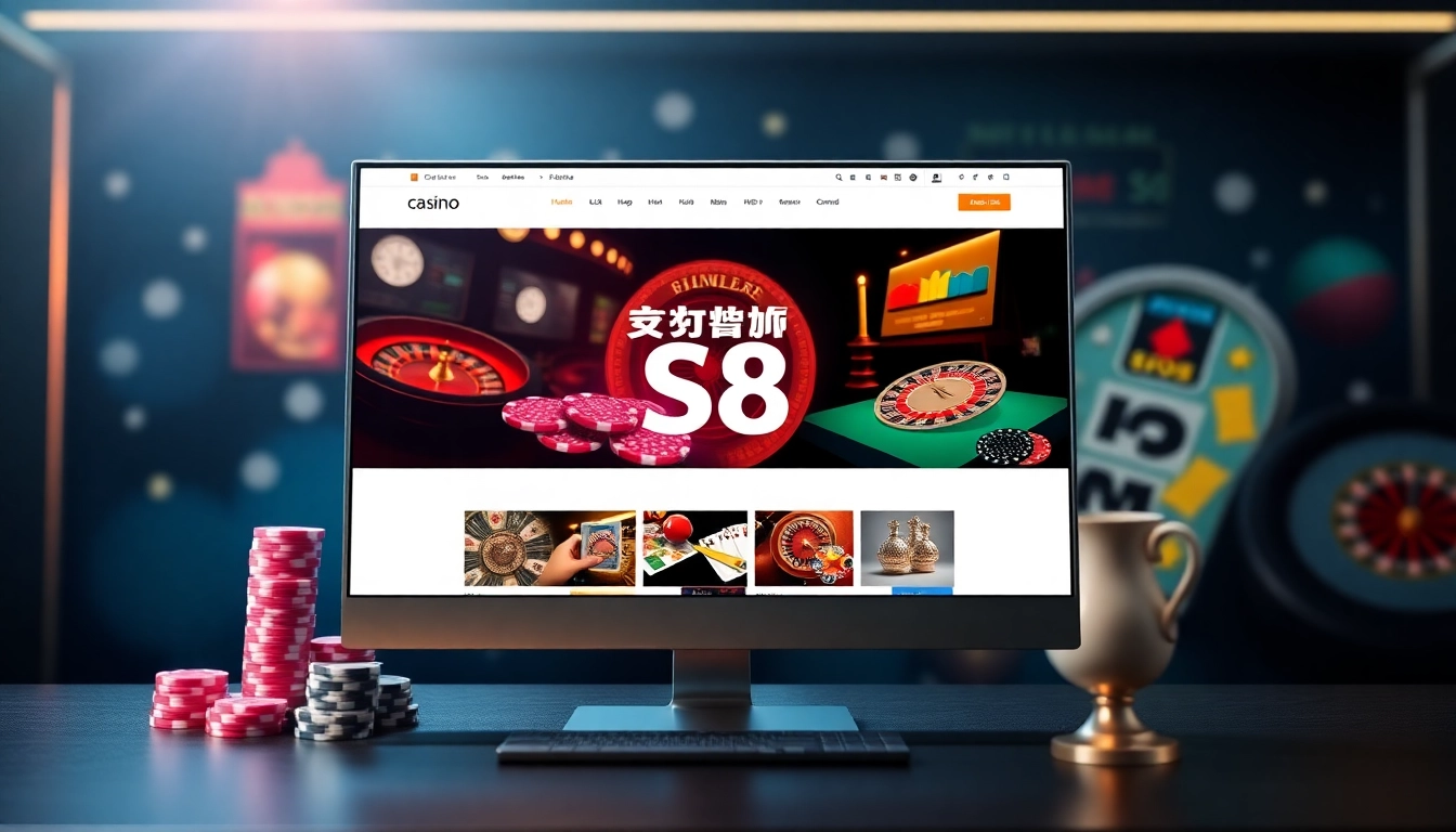 Access the Đăng nhập S8 portal with vibrant casino graphics and elements for an exciting game experience.