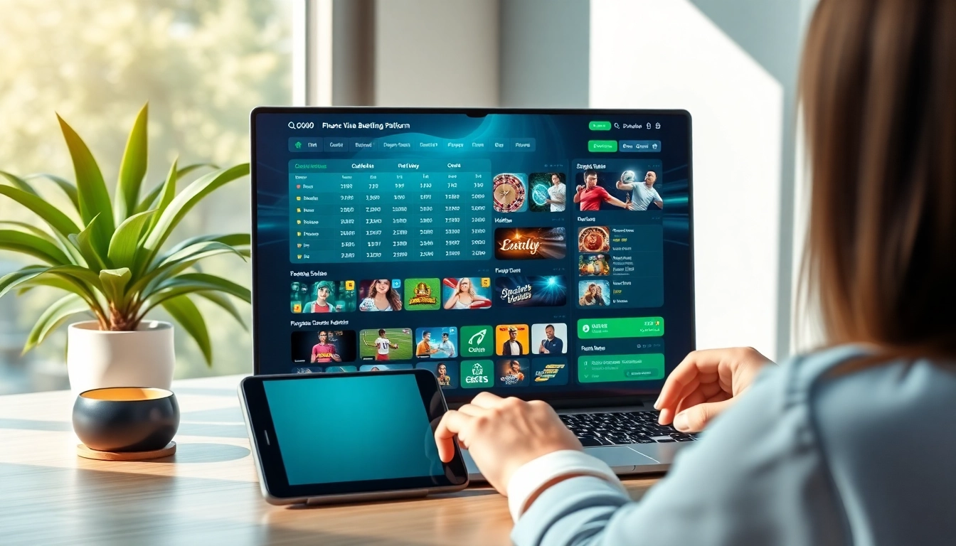 Engaging visual of an online betting interface showcasing games and sports on https://onew88.com/.