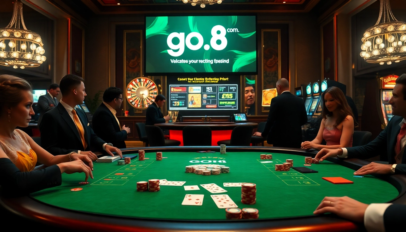 Experience thrilling casino action at go8.com with vibrant tables and professional players.