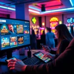 Engaging online gaming scene featuring GO88 interface on screens for go-88.us.com.