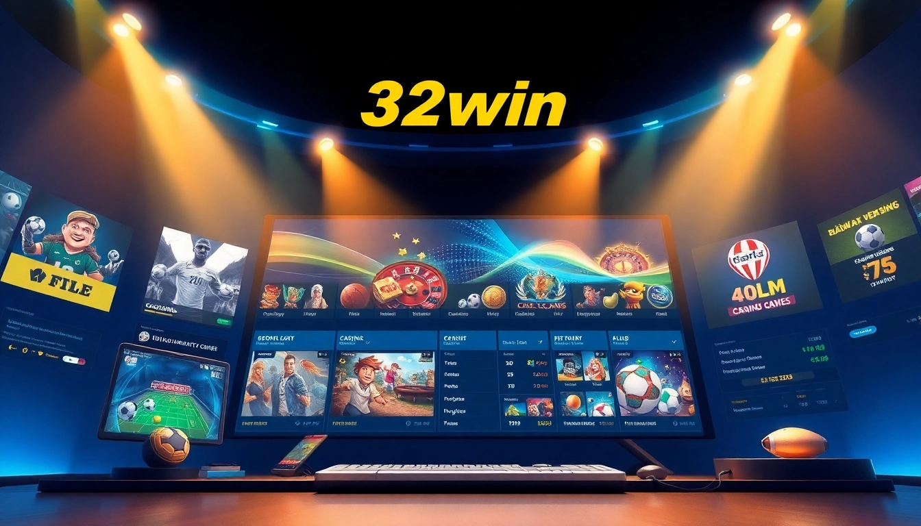 32win trang chủ showcasing an engaging online gaming interface with betting options.