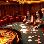Exciting gambling action at Typhu88 casino showcasing lively players and casino elements.