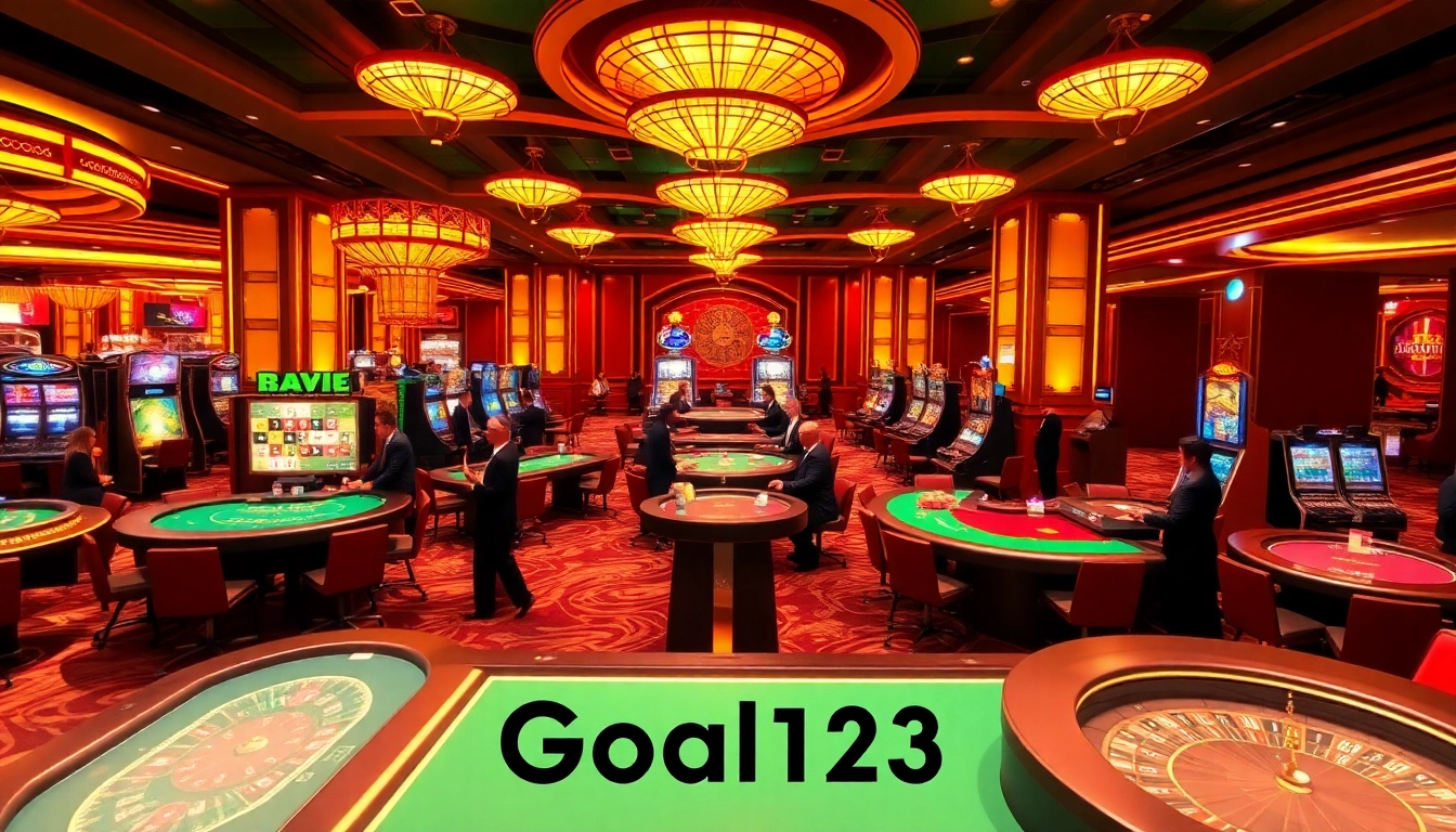 Experience the thrill of casino gaming at Goal123 with lively tables and vibrant players.